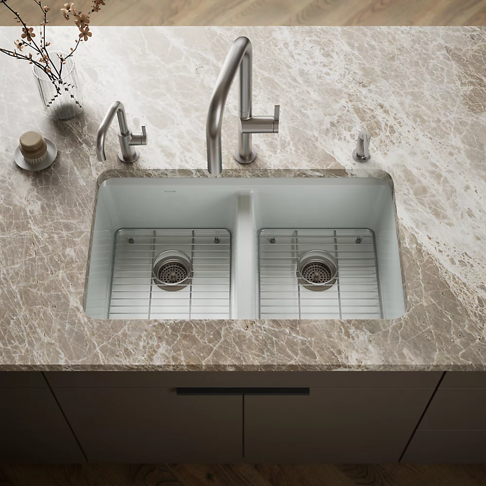 Kohler 8679-5UA1-95 Riverby Double Equal Undermount Sink