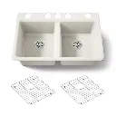 Kohler 8679-5UA1-96 Riverby Double Equal Undermount Sink