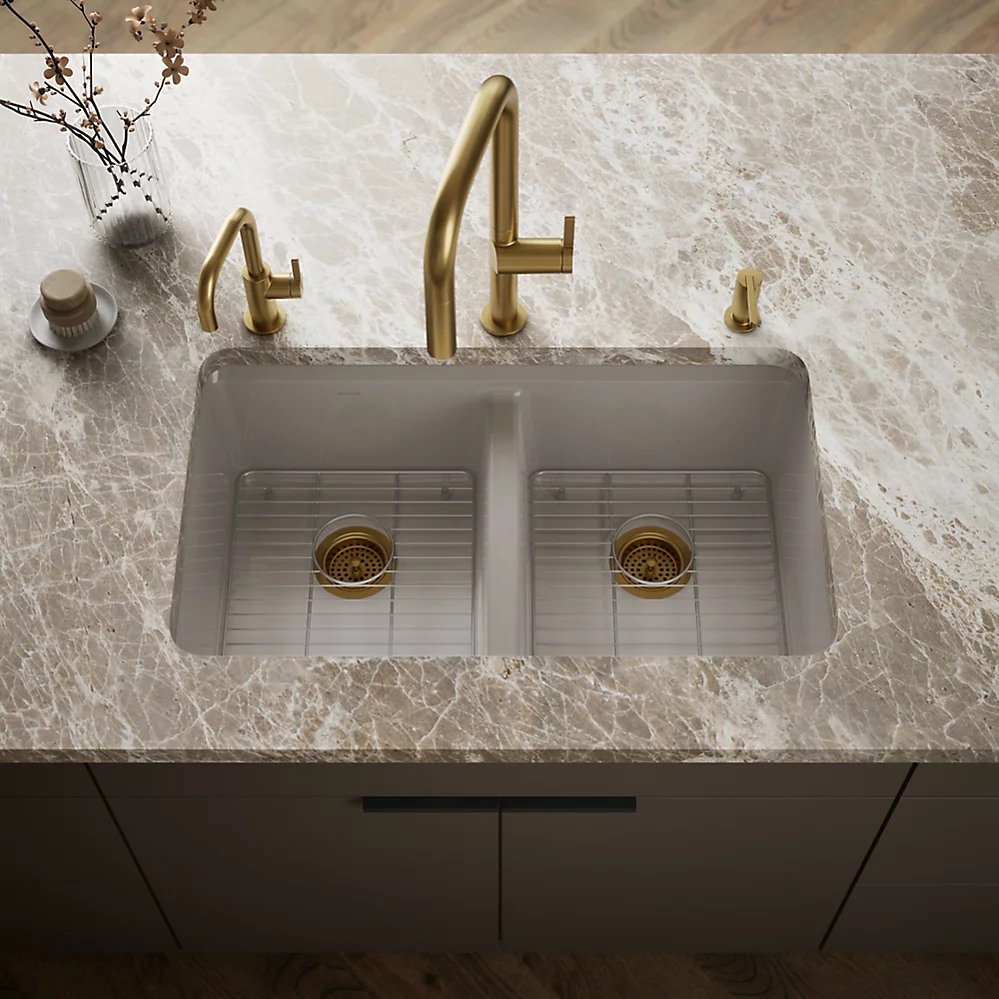 Kohler 8679-5UA1-TRF Riverby Double Equal Undermount Sink