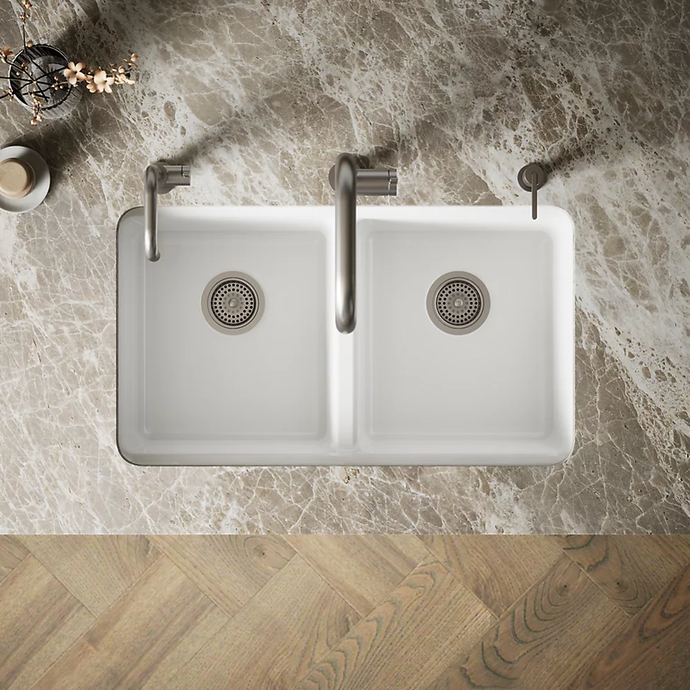Kohler 8679-5UA3-0 Riverby Double Equal Undermount Sink