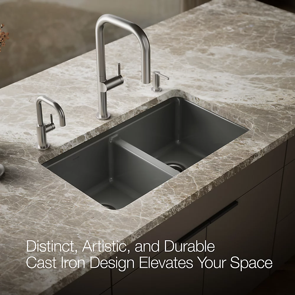 Kohler 8679-5UA3-58 Riverby Double Equal Undermount Sink