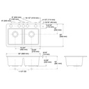 Kohler 8679-5UA3-58 Riverby Double Equal Undermount Sink