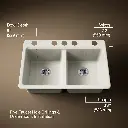 Kohler 8679-5UA3-96 Riverby Double Equal Undermount Sink