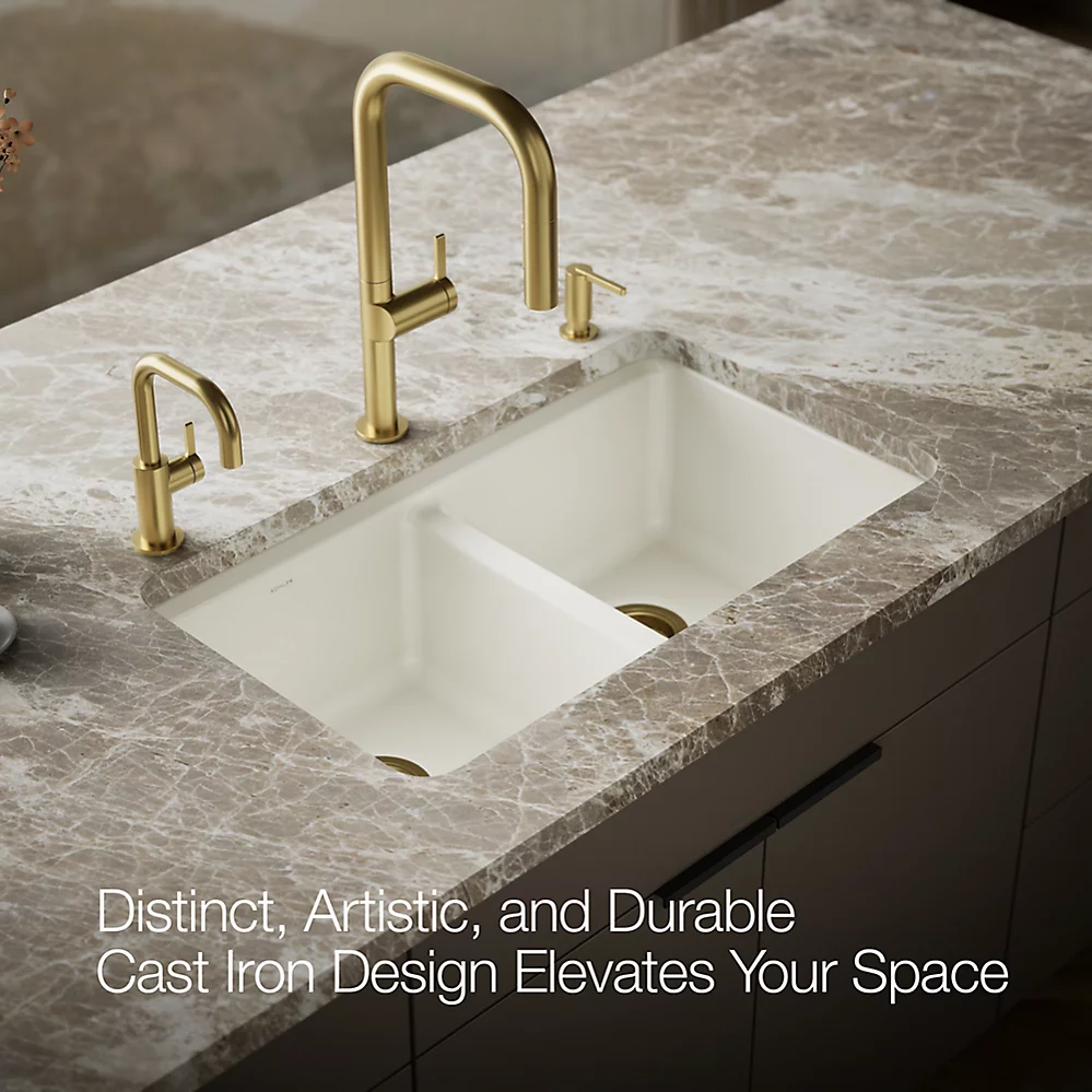 Kohler 8679-5UA3-96 Riverby Double Equal Undermount Sink
