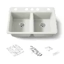 Kohler 8679-5UA3-NY Riverby Double Equal Undermount Sink