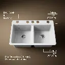 Kohler 8679-5UPC-0 Riverby Double Equal Undermount Sink