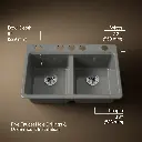 Kohler 8679-5UPC-58 Riverby Double Equal Undermount Sink