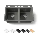 Kohler 8679-5UPC-58 Riverby Double Equal Undermount Sink