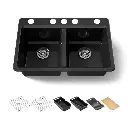 Kohler 8679-5UPC-7 Riverby Double Equal Undermount Sink
