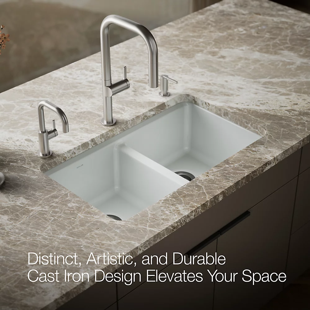 Kohler 8679-5UPC-95 Riverby Double Equal Undermount Sink