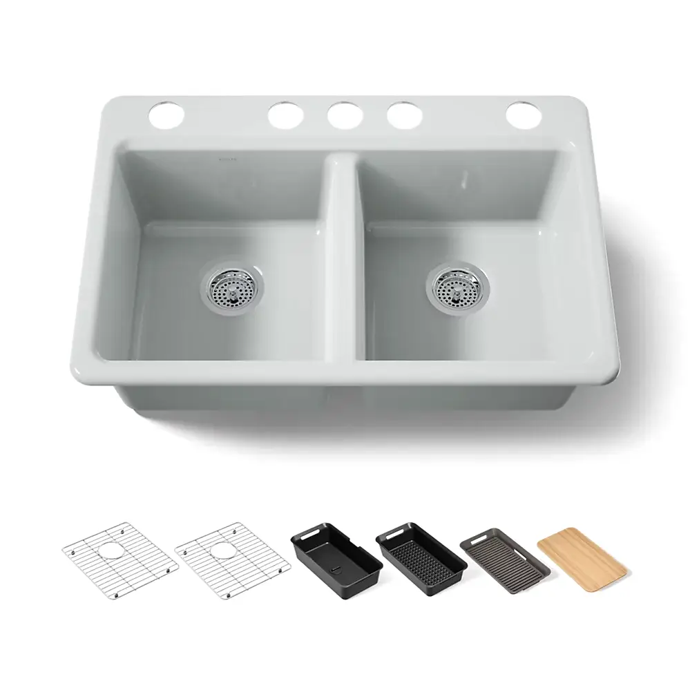 Kohler 8679-5UPC-95 Riverby Double Equal Undermount Sink