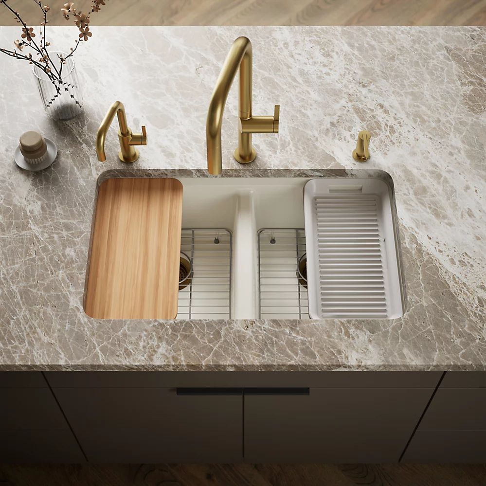 Kohler 8679-5UPC-96 Riverby Double Equal Undermount Sink