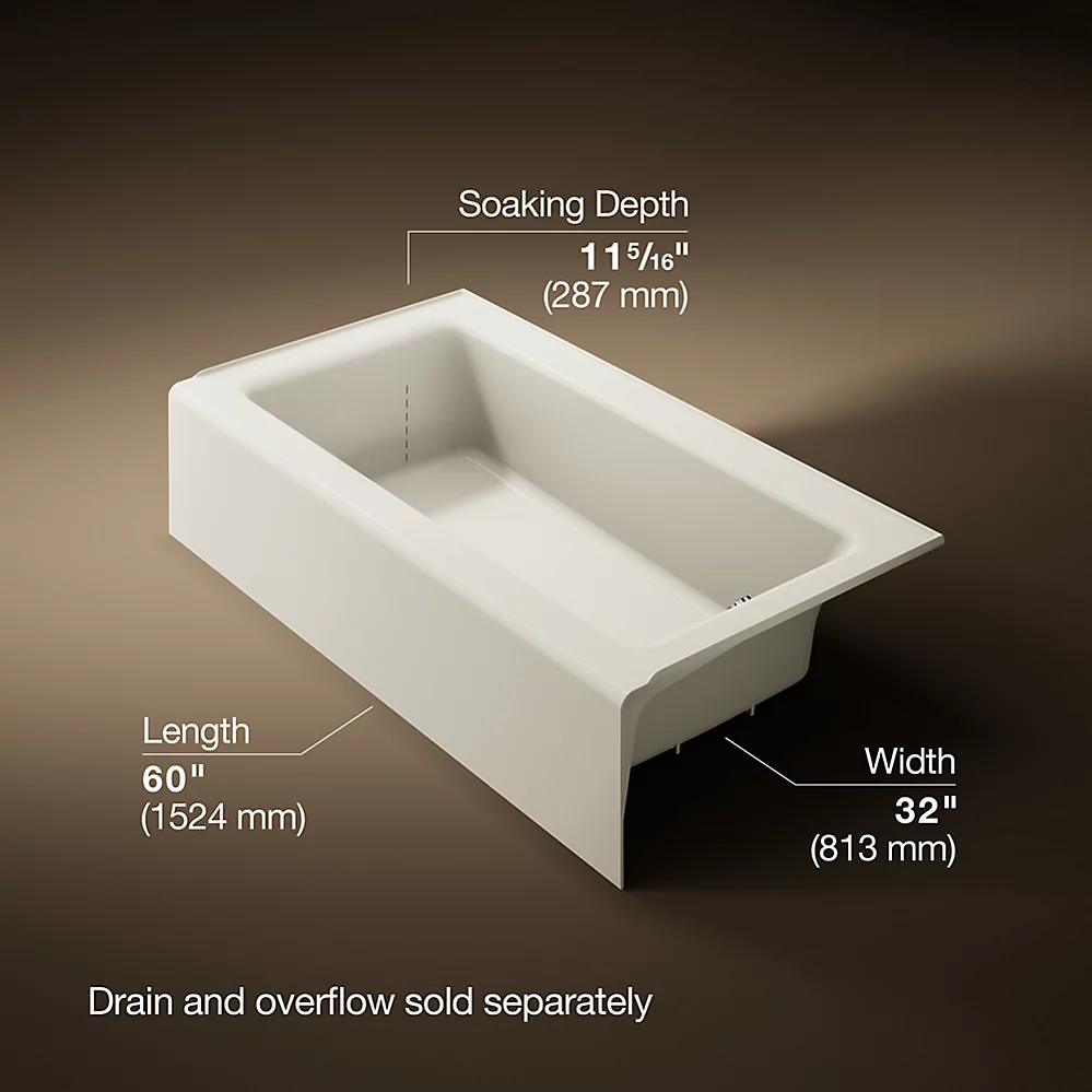 Kohler 876-96 Bellwether Cast Iron Bath, Rh
