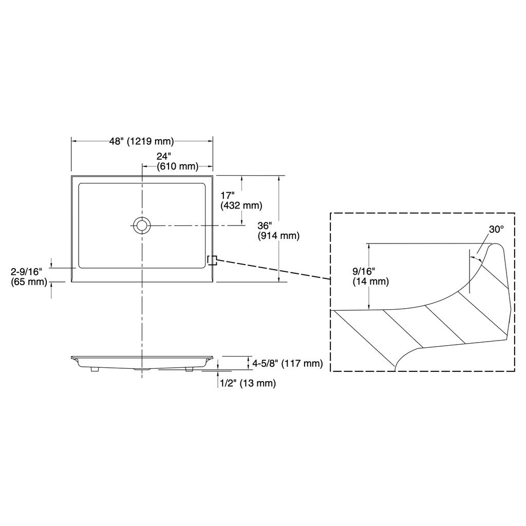 Kohler 9026-0 Purist Cast Iron Shower Receptor