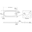 Kohler 9054-7 Salient Receptor W/ Rh Drn, 60''X30''