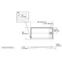 Kohler 9164-NY Receptor W/Rh Ctr Drn, 60X32