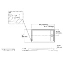 Kohler 9178-NY Receptor W/Rh Ctr Drn, 60X34