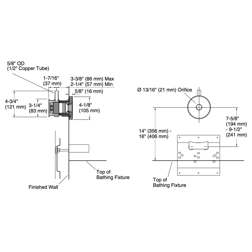 Kohler 922-BN Laminar Flow Bath Spout .8D Orif
