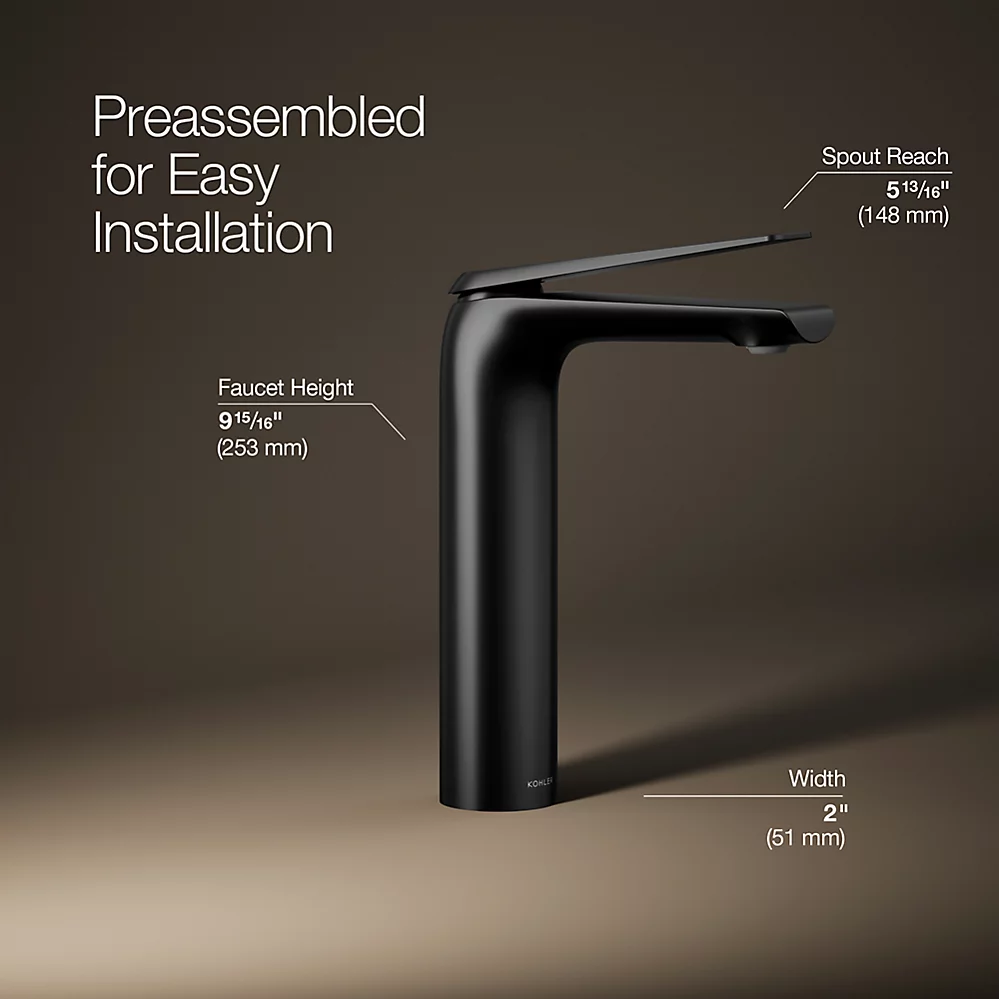 Kohler 97347-4-BL Nbbd Tall Single-Hdl Faucet