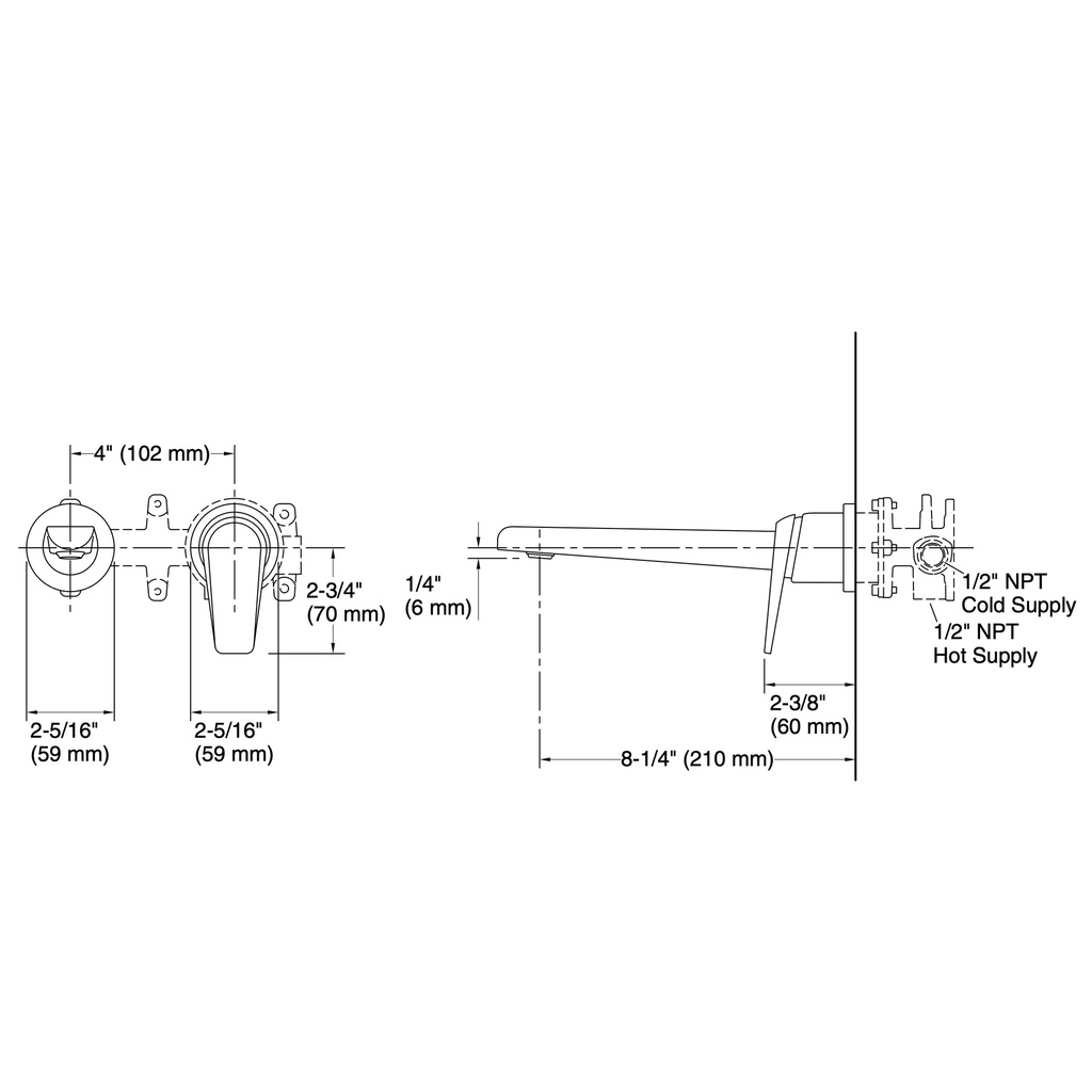 Kohler 97358-4-BL Avid 1 Handle Wm Lavatory Faucet Lever
