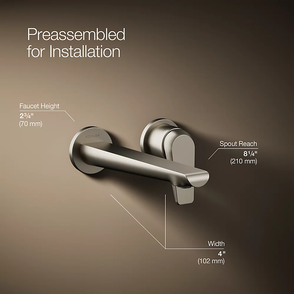 Kohler 97358-4-BN Avid 1 Handle Wm Lavatory Faucet Lever