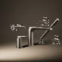 Kohler 97360-4-BN Avid 3 Hole Bath Filler W/ Handshower
