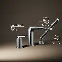 Kohler 97360-4-CP Avid 3 Hole Bath Filler W/ Handshower
