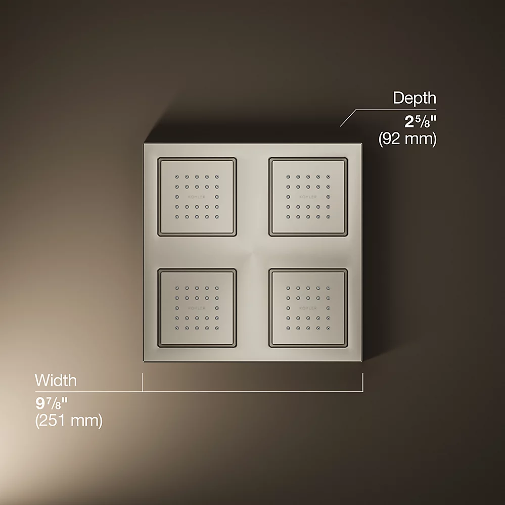 Kohler 98740-BN Watertile 10 Rainshower, 22 Nozzle Vibrant Brushed Nickel