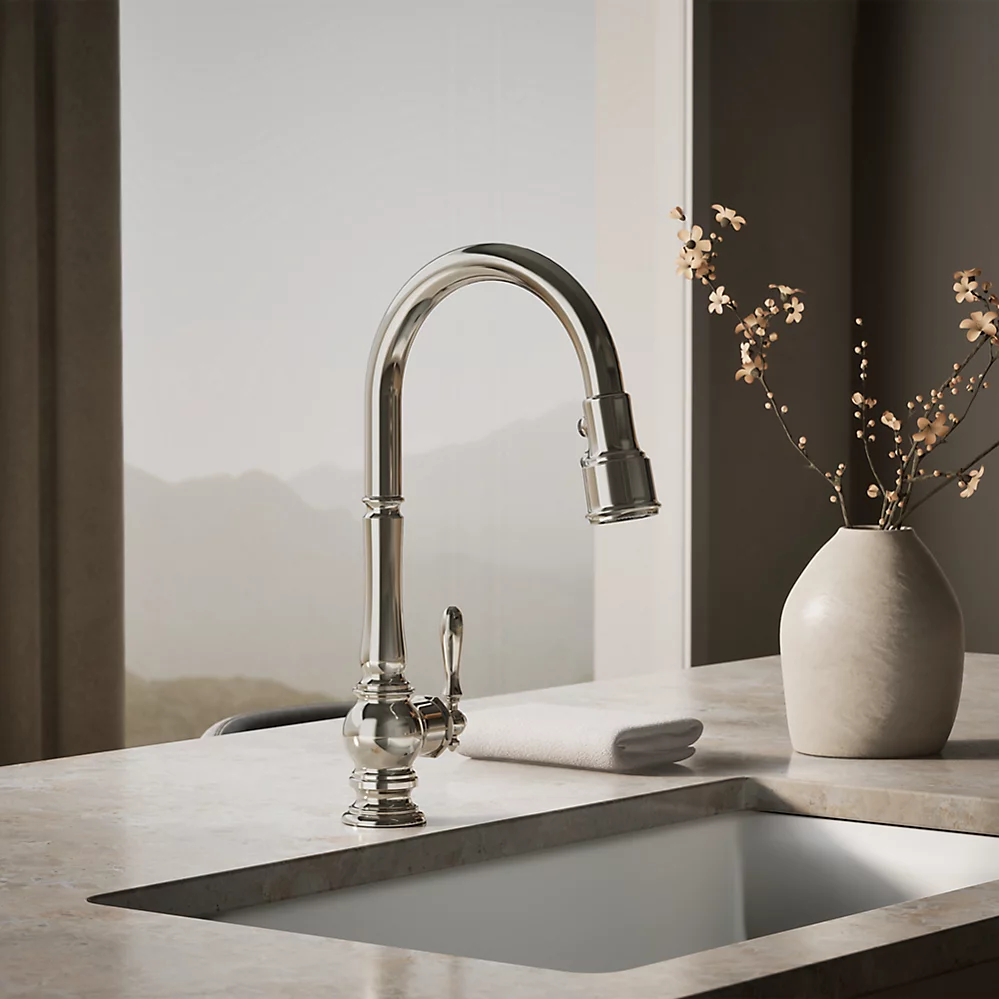 Kohler 99259-SN Artifacts 1H Kitchen W/Pd Spray Vibrant Polished Nickel