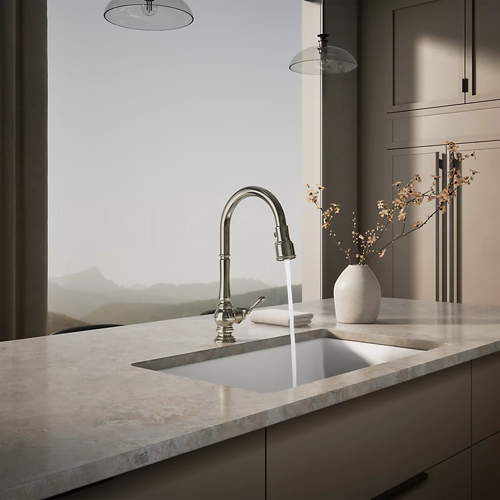 Kohler 99259-SN Artifacts 1H Kitchen W/Pd Spray Vibrant Polished Nickel