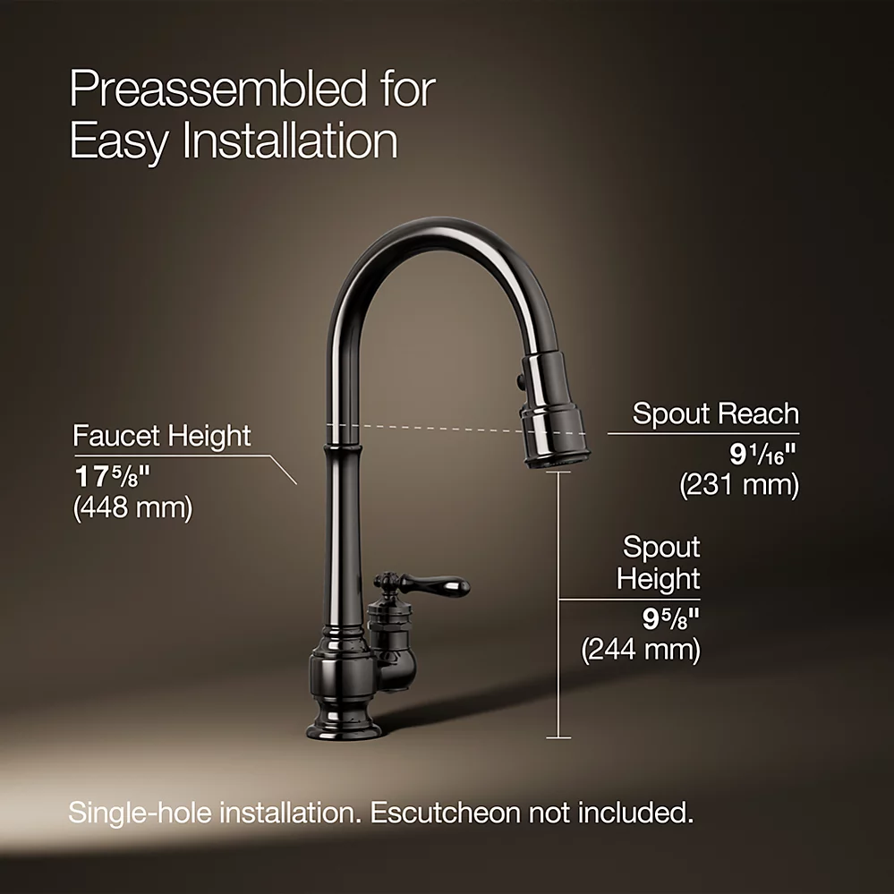 Kohler 99260-TT Artifacts 1H Kitchen W/Pd Spry
