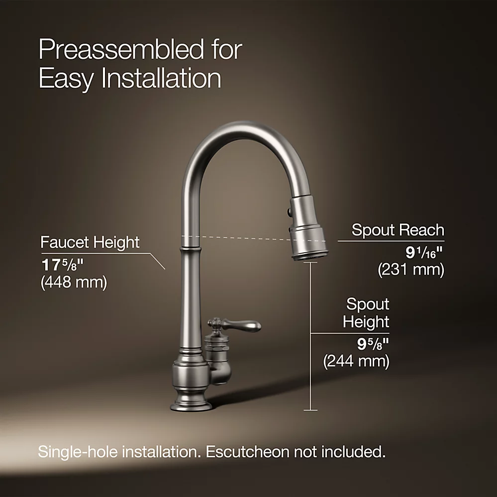 Kohler 99260-VS Artifacts 1H Kitchen W/Pd Spry