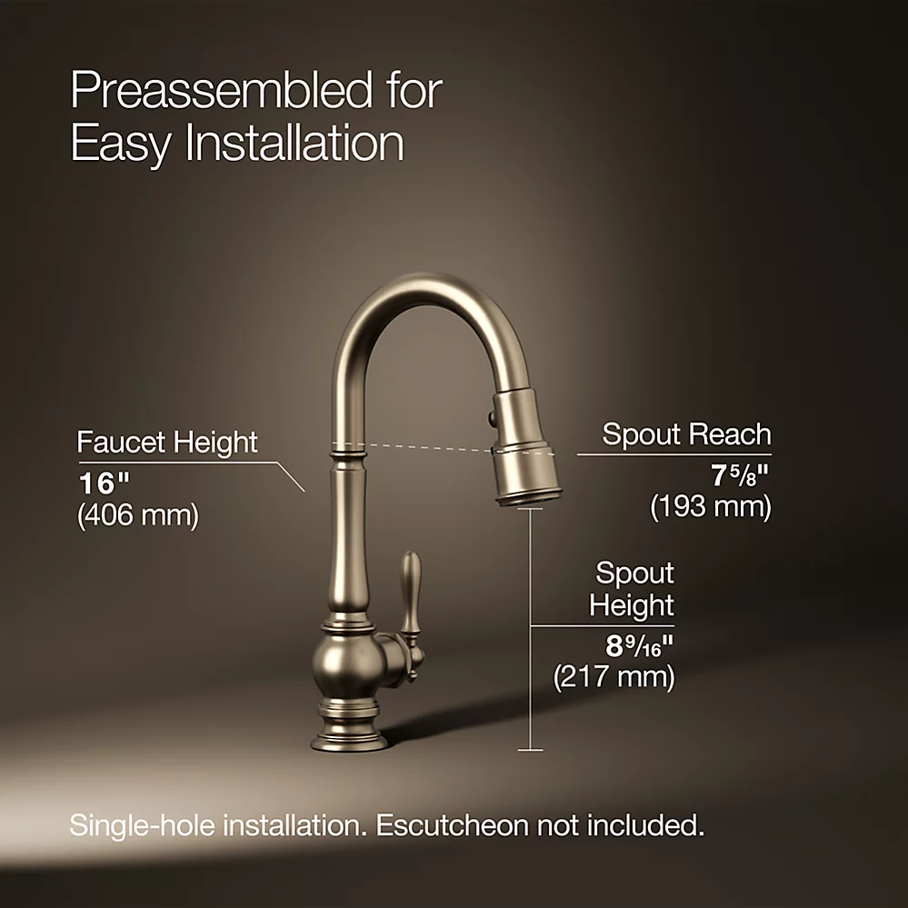 Kohler 99261-BV Artifacts 1H Secdry W/Pd Spry