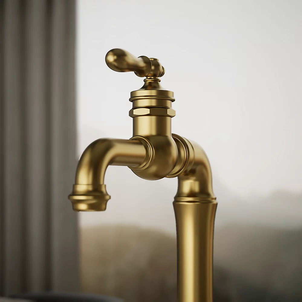 Kohler 99268-2MB Artifacts Gentleman's Bar Faucet Vibrant Brushed Moderne Brass