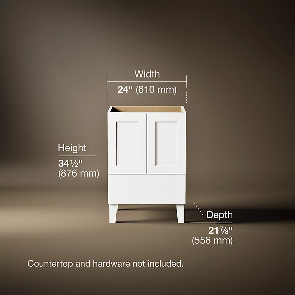 Kohler 99527-LG-1WA Poplin Vanity, 24 2 Door 1 Dwr Legs