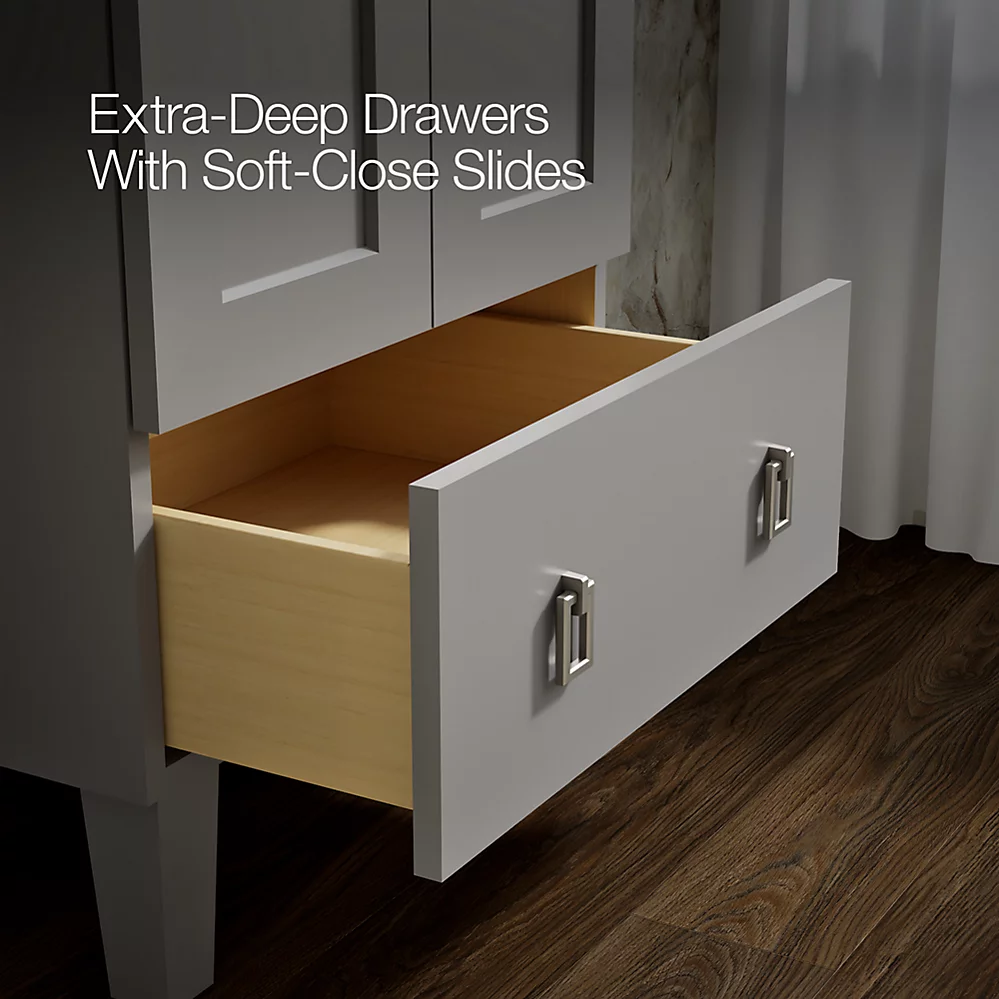 Kohler 99527-LG-1WT Poplin Vanity, 24 2 Door 1 Dwr Legs