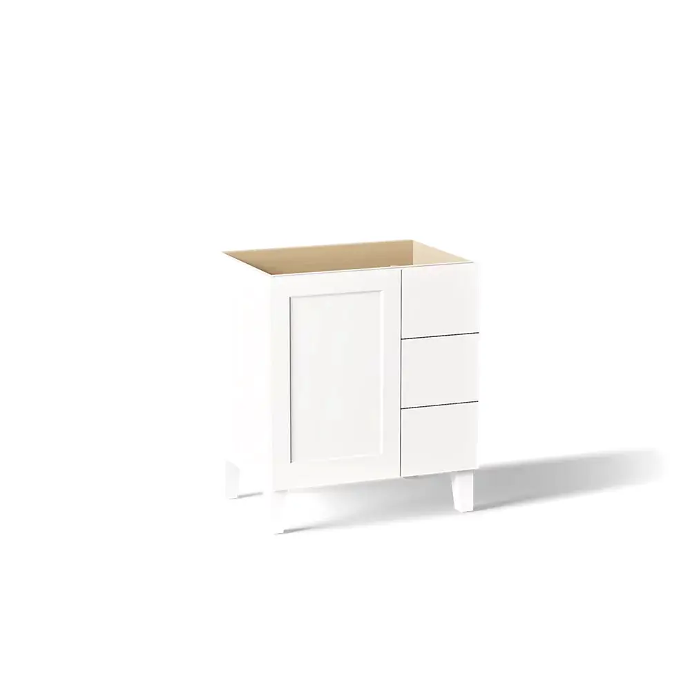 Kohler 99530-LGR-1WA Poplin Vanity, 30 1 Door 3 Dwr Rgt Leg