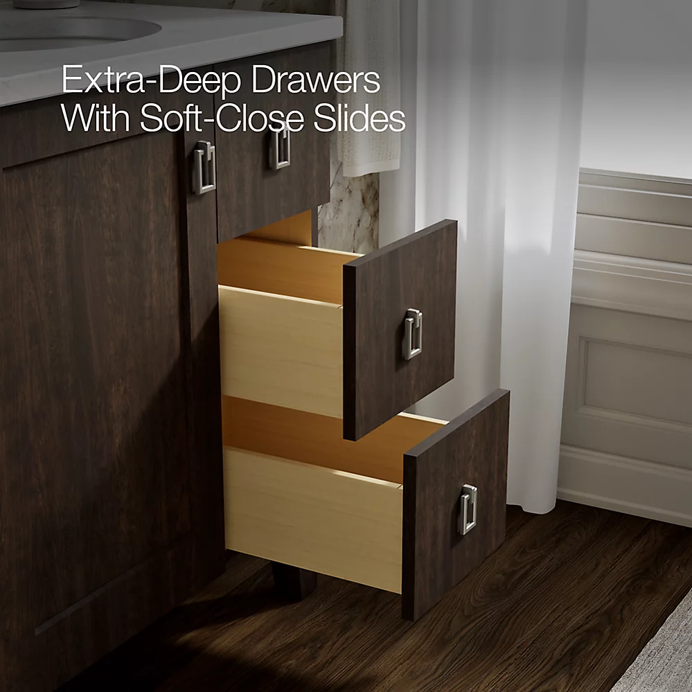 Kohler 99530-LGR-1WB Poplin Vanity, 30 1 Door 3 Dwr Rgt Leg