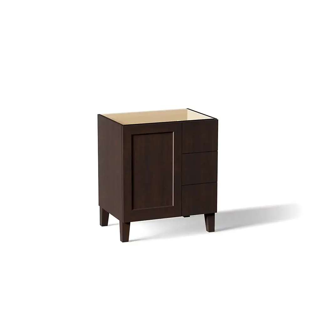 Kohler 99530-LGR-1WB Poplin Vanity, 30 1 Door 3 Dwr Rgt Leg
