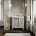 Kohler 99530-LGR-1WT Poplin Vanity, 30 1 Door 3 Dwr Rgt Leg