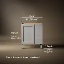 Kohler 99530-LGR-1WT Poplin Vanity, 30 1 Door 3 Dwr Rgt Leg