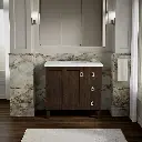 Kohler 99533-LGR-1WB Poplin Vanity, 36 1 Door 3 Dwr Rgt Leg