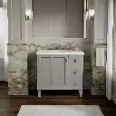Kohler 99533-LGR-1WT Poplin Vanity, 36 1 Door 3 Dwr Rgt Leg