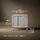 Kohler 99533-LGR-1WT Poplin Vanity, 36 1 Door 3 Dwr Rgt Leg
