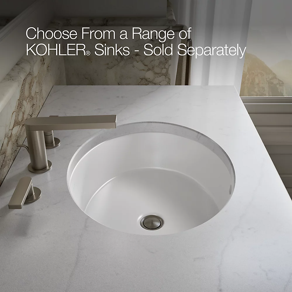 Kohler 99533-LGR-1WT Poplin Vanity, 36 1 Door 3 Dwr Rgt Leg