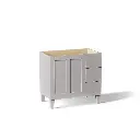 Kohler 99533-LGR-1WT Poplin Vanity, 36 1 Door 3 Dwr Rgt Leg