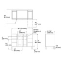 Kohler 99535-LG-1WA Poplin Vanity, 48 2 Door 6 Dwr Legs