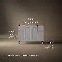 Kohler 99535-LG-1WT Poplin Vanity, 48 2 Door 6 Dwr Legs