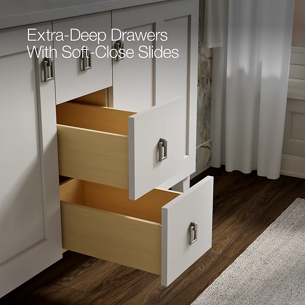 Kohler 99537-LG-1WA Poplin Vanity, 60 2 Door 3 Dwr Legs