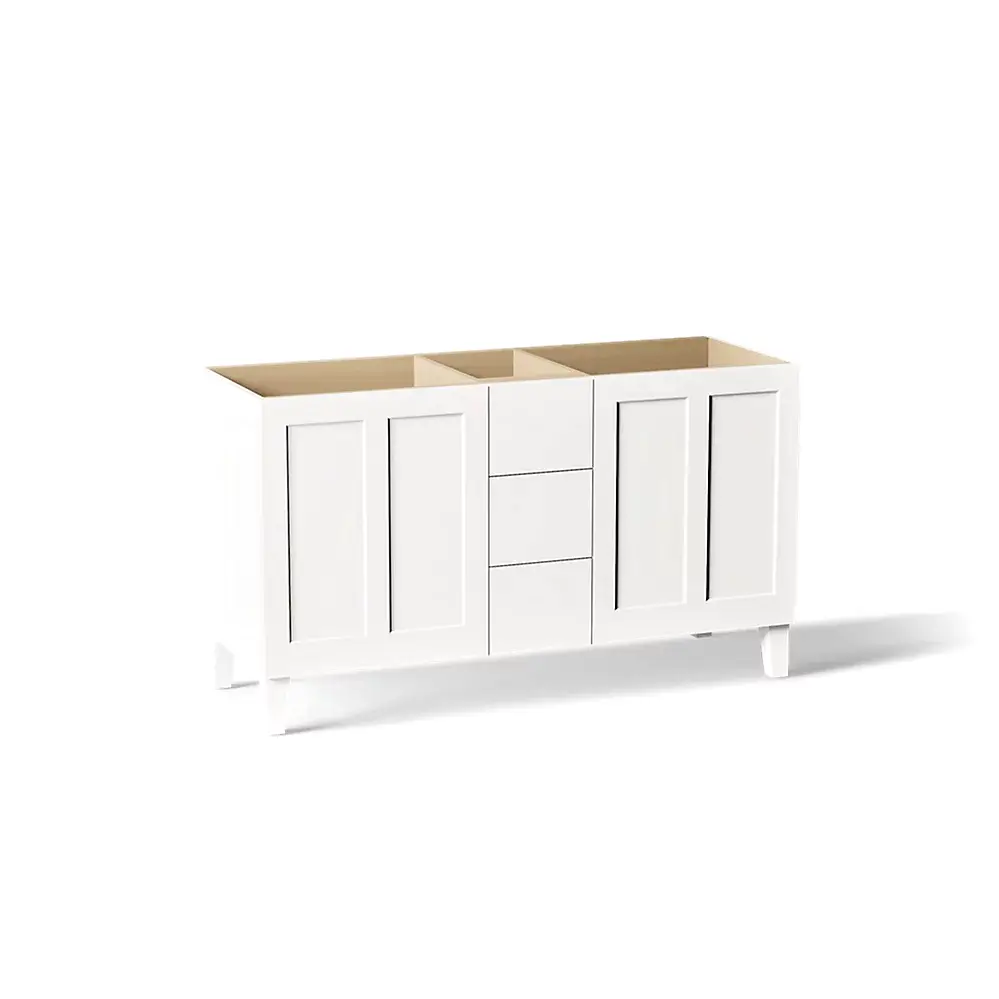 Kohler 99537-LG-1WA Poplin Vanity, 60 2 Door 3 Dwr Legs